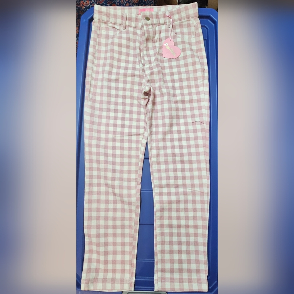 NWT Sugar Thrillz High Waist Gingham Jeans